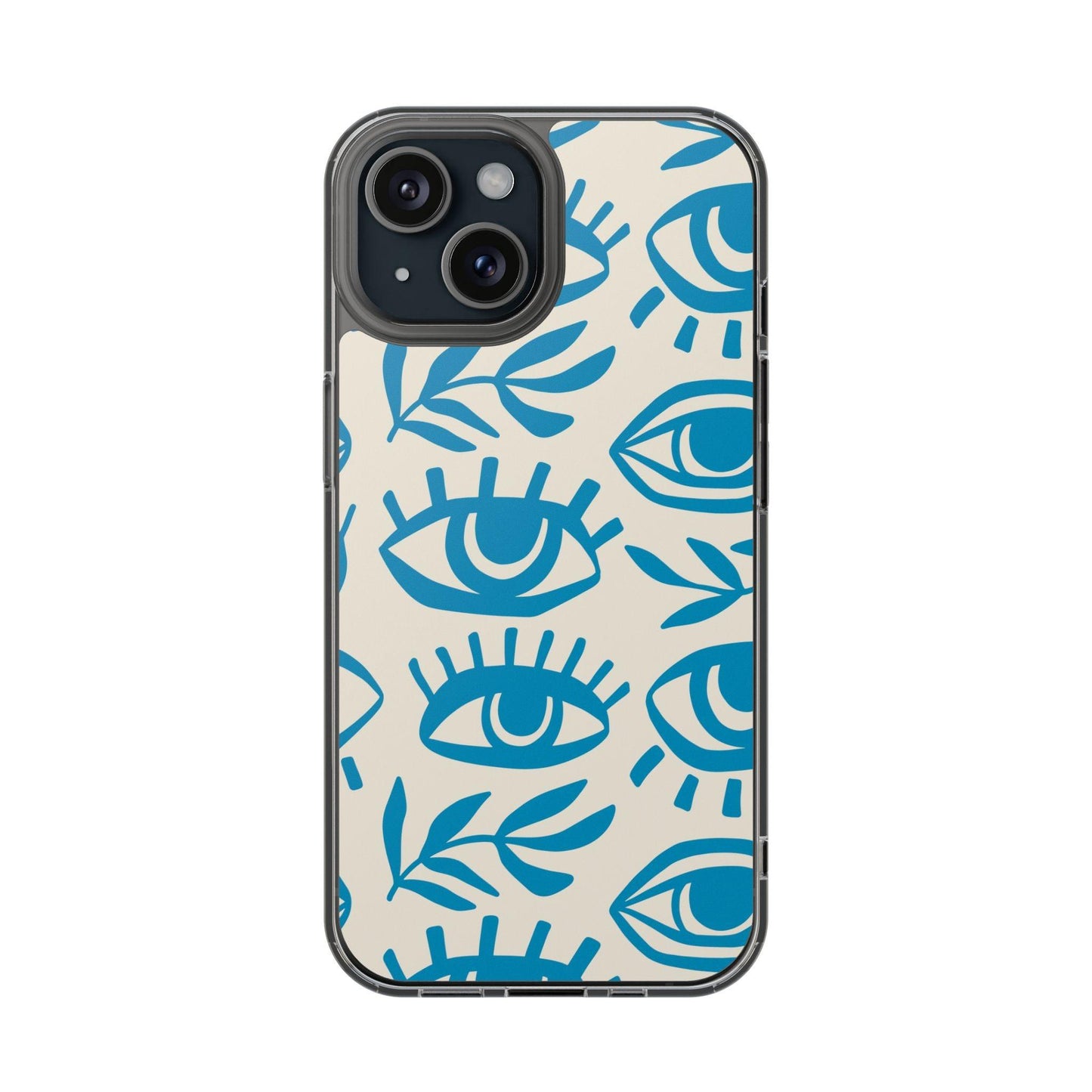 Eyes And Leaves  Pattern Clear Cases