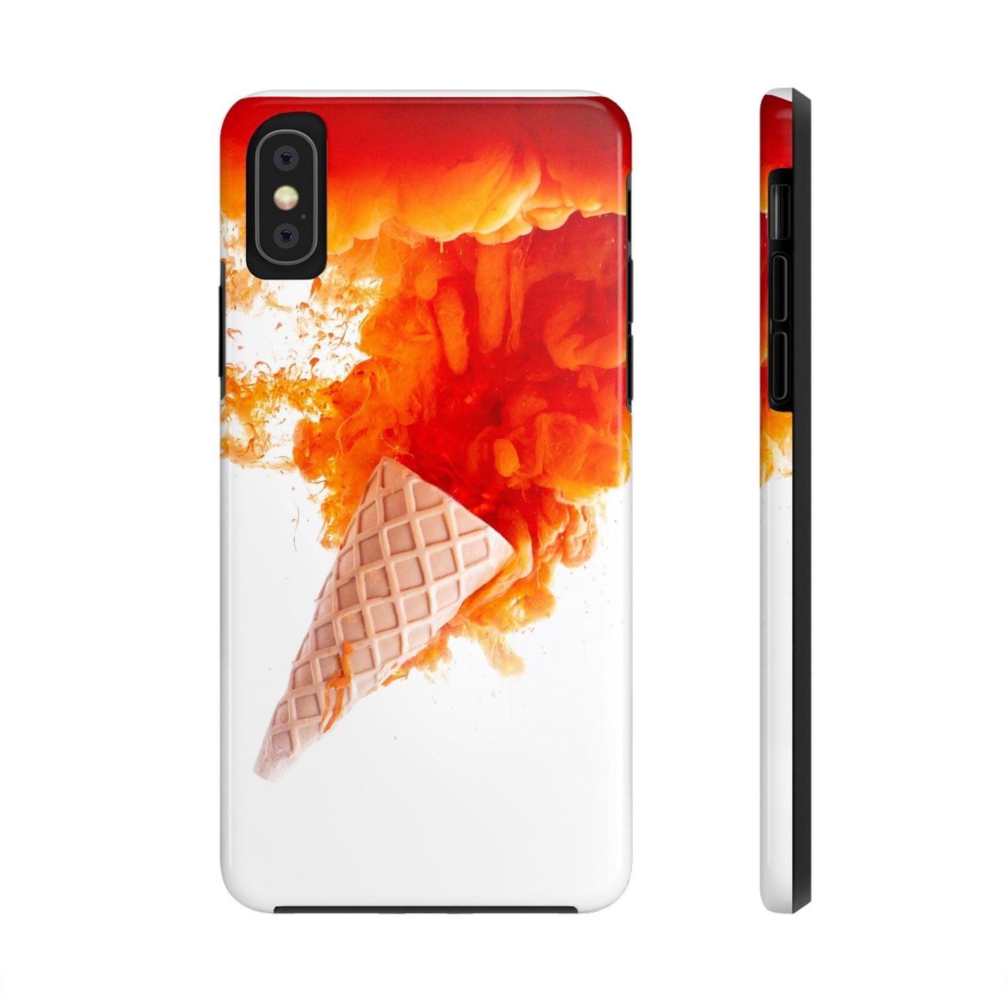 Ice Cream With Flame Of Colors Tough Phone Cases