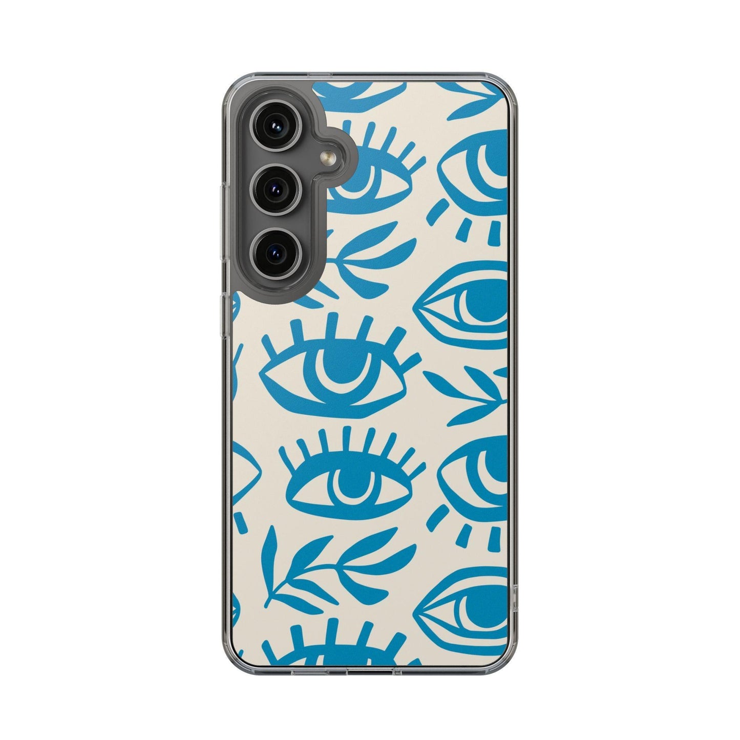 Eyes And Leaves  Pattern Clear Cases