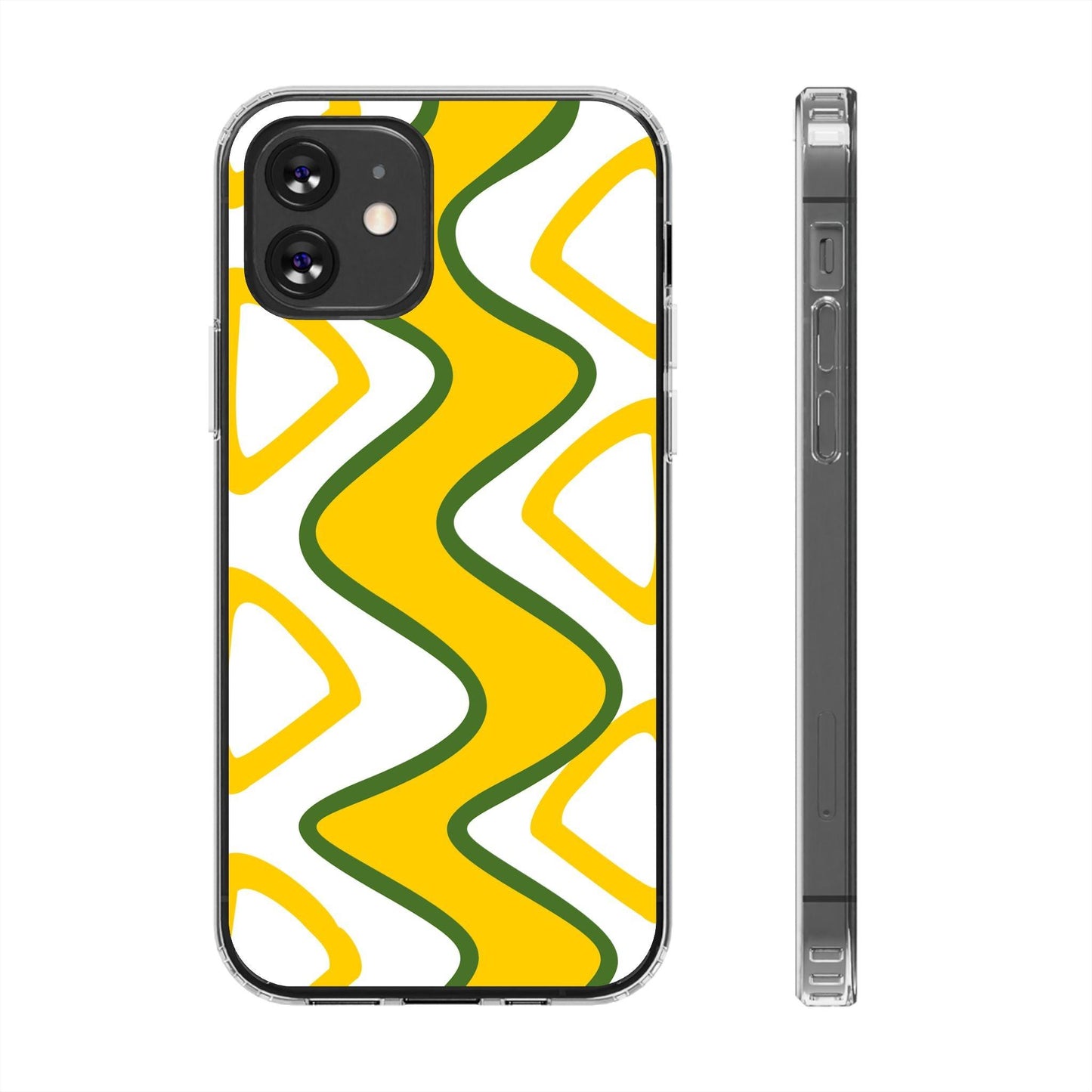 Bright Yellow Abstract With Shape Clear Cases