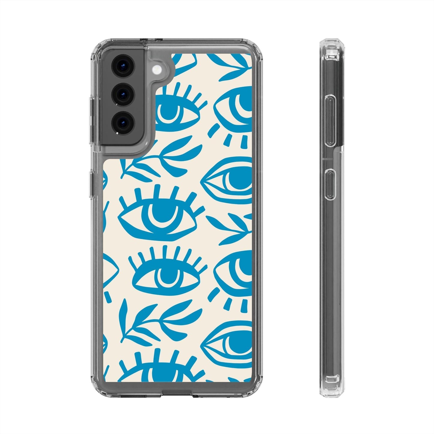 Eyes And Leaves  Pattern Clear Cases