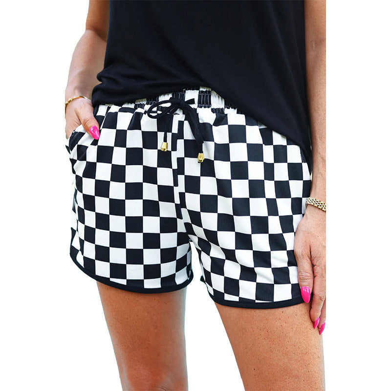 Straight Shorts Women's Simple Drawstring