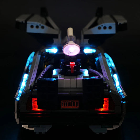 DIY building block lighting suitable for LEGO 10300 Back to the Future Time Machine, car LED remote control lighting