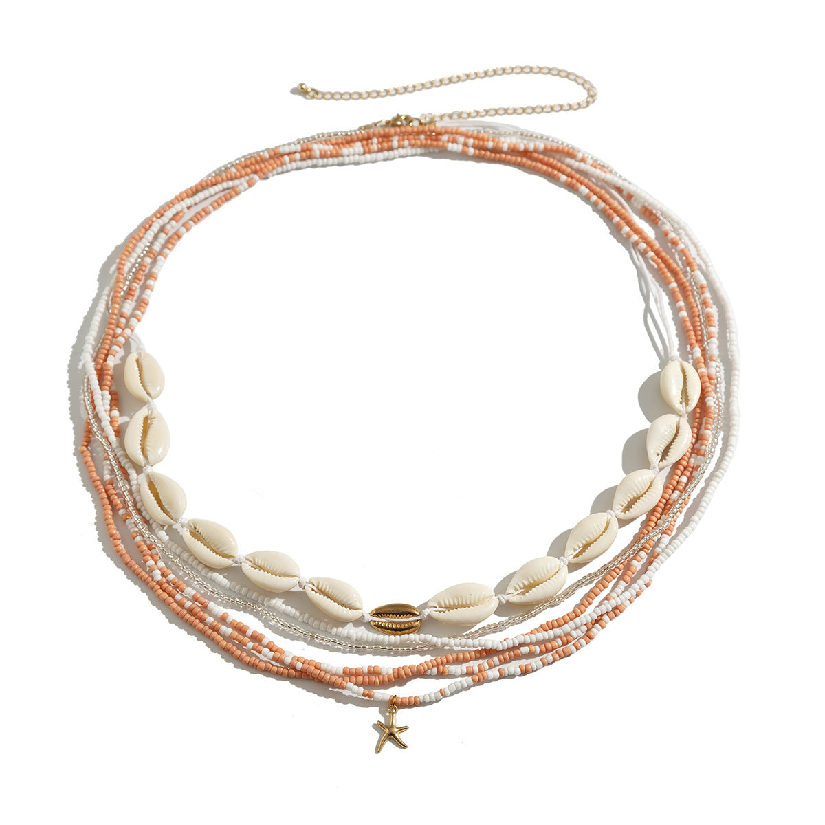 Mermaid Princess Shell Beads Waist Chain Beach Ocean Wind Waist Chain Starfish Body Chain