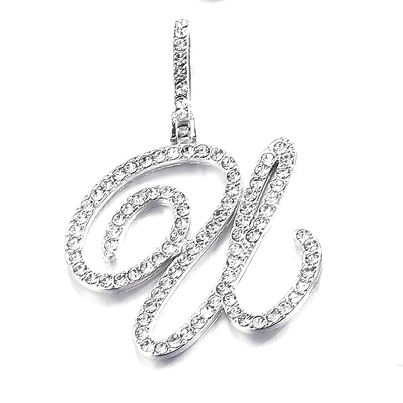 Hip hop accessories grass letter pendant melon seed buckle Cuban chain accessory