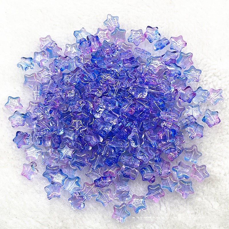 8mm Gold Pentagram Glaze Beads