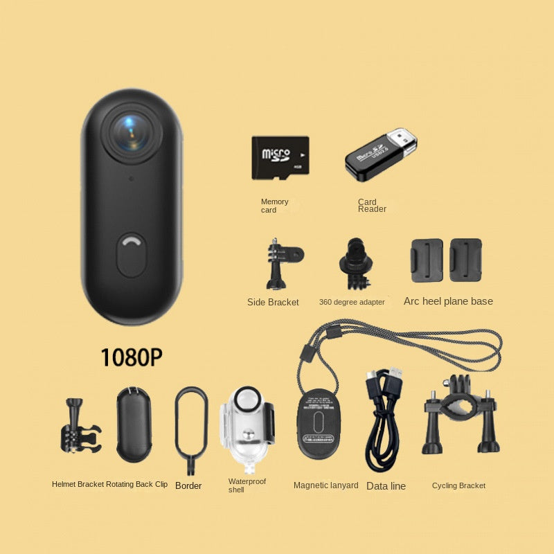 Thumb Bike Camera Magnetic Back Clip Sports Camera Thumb Recorder Pet