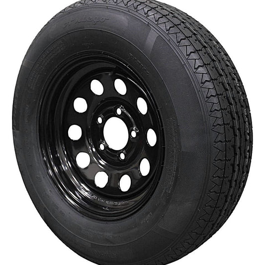 (Single Assembly) Antego Tire and Wheel 205/75R14 Highway Terrain Trailer Tire & Wheel – 14.0-Inch Pre-Mounted Rim, 8-Ply-Ply Build, Perfect for Utility & Cargo Use | A140554010096108ST20575R14