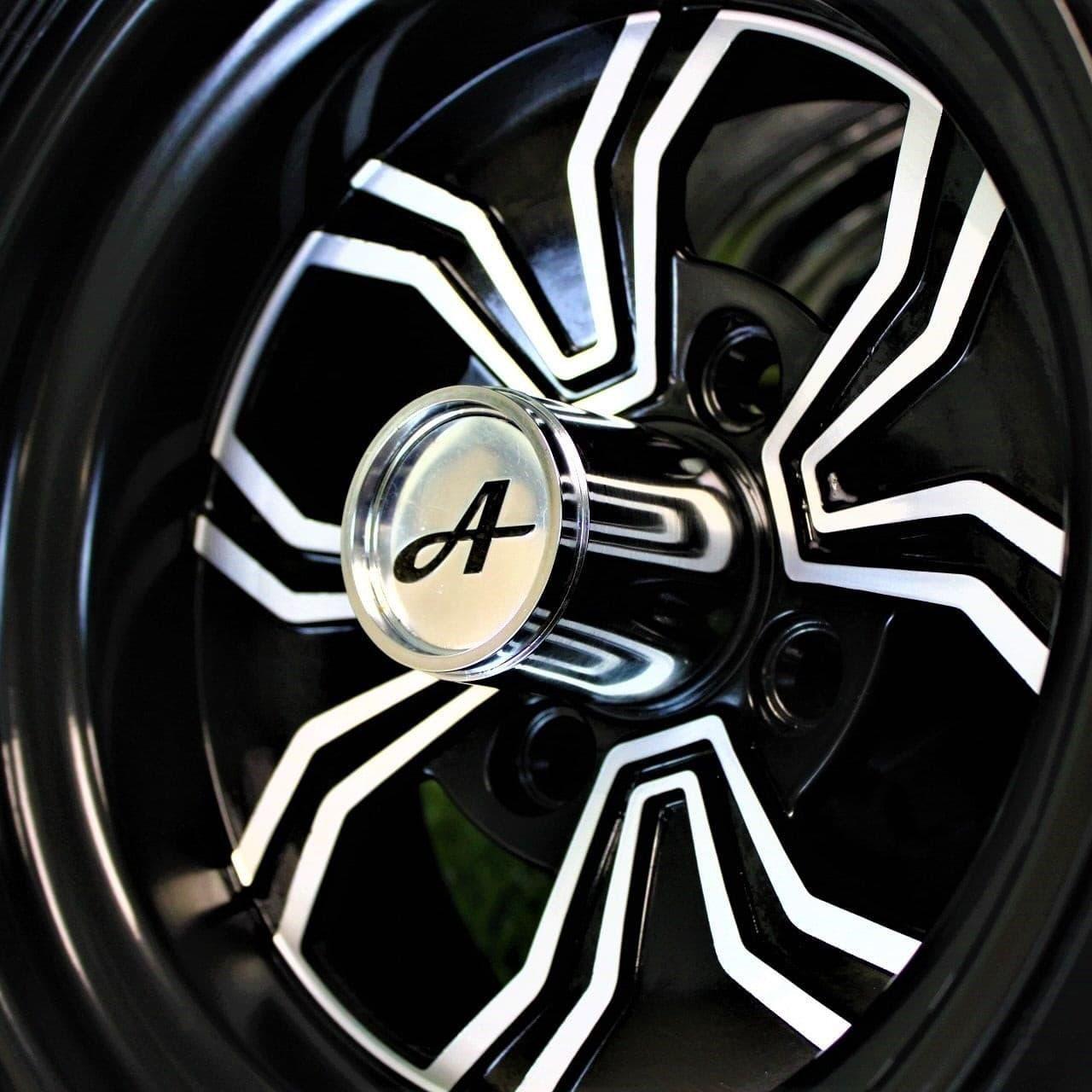 (Qty: 1) 23x10.50-12 ATW-013 with 12x7 Black Fusion Golf Tire and Wheel Assemblies