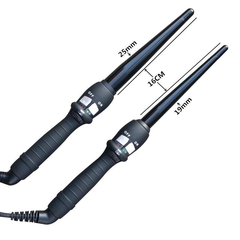 curlers conical curling iron single tube ceramic glaze pear flower cone electric hair curly hair : 110-240 - v