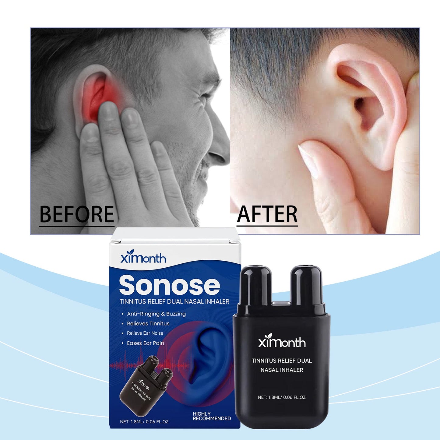 Ear Care Inhaler, Mint Nasal Tube And Gentle Ear Body Care Device