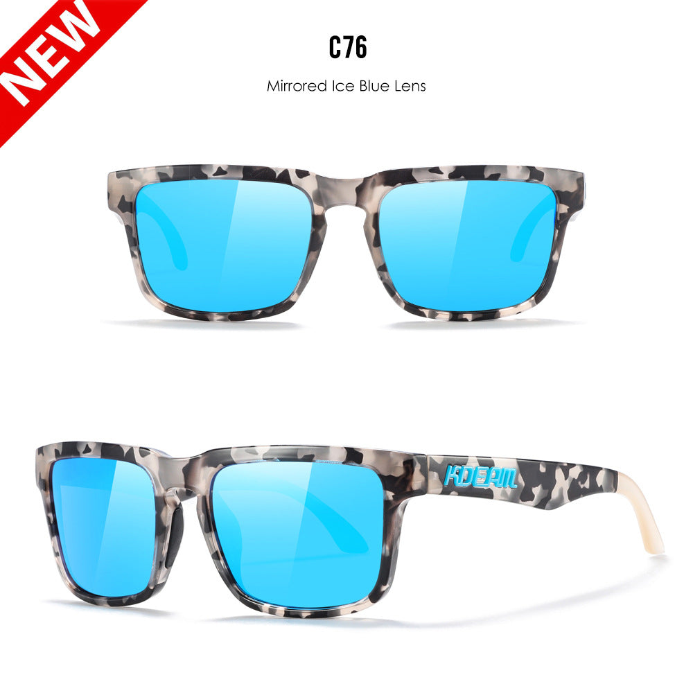 Classic polarized sunglasses for men and women ultra light driving glasses colorful real film sunglasses