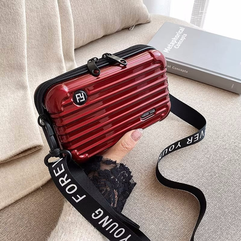 PC hard shell toiletry bag 7-inch shoulder crossbody bag hand storage bag suitcase small bag