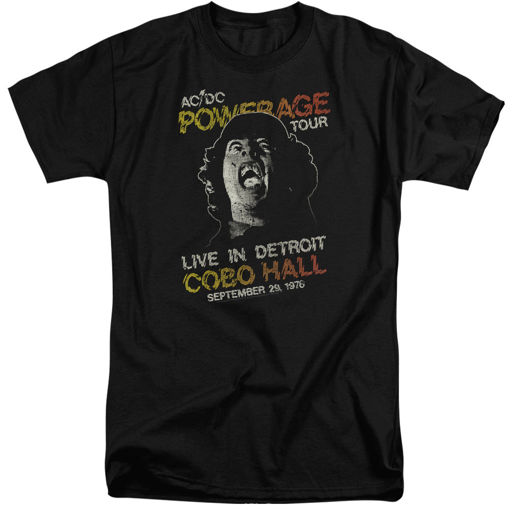 AC/DC Powerage Tour Mens Tall T Shirt Black Officially Licensed