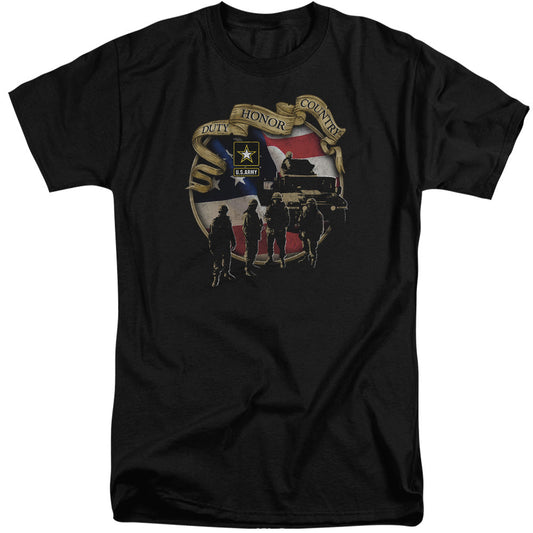 Army Duty Honor Country Mens Tall T Shirt Black Officially Licensed