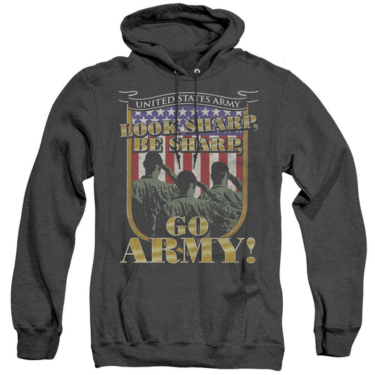 Army Go Army Heather Mens Hoodie Black Officially Licensed