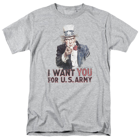 Army I Want You Mens T Shirt Athletic Heather Officially Licensed