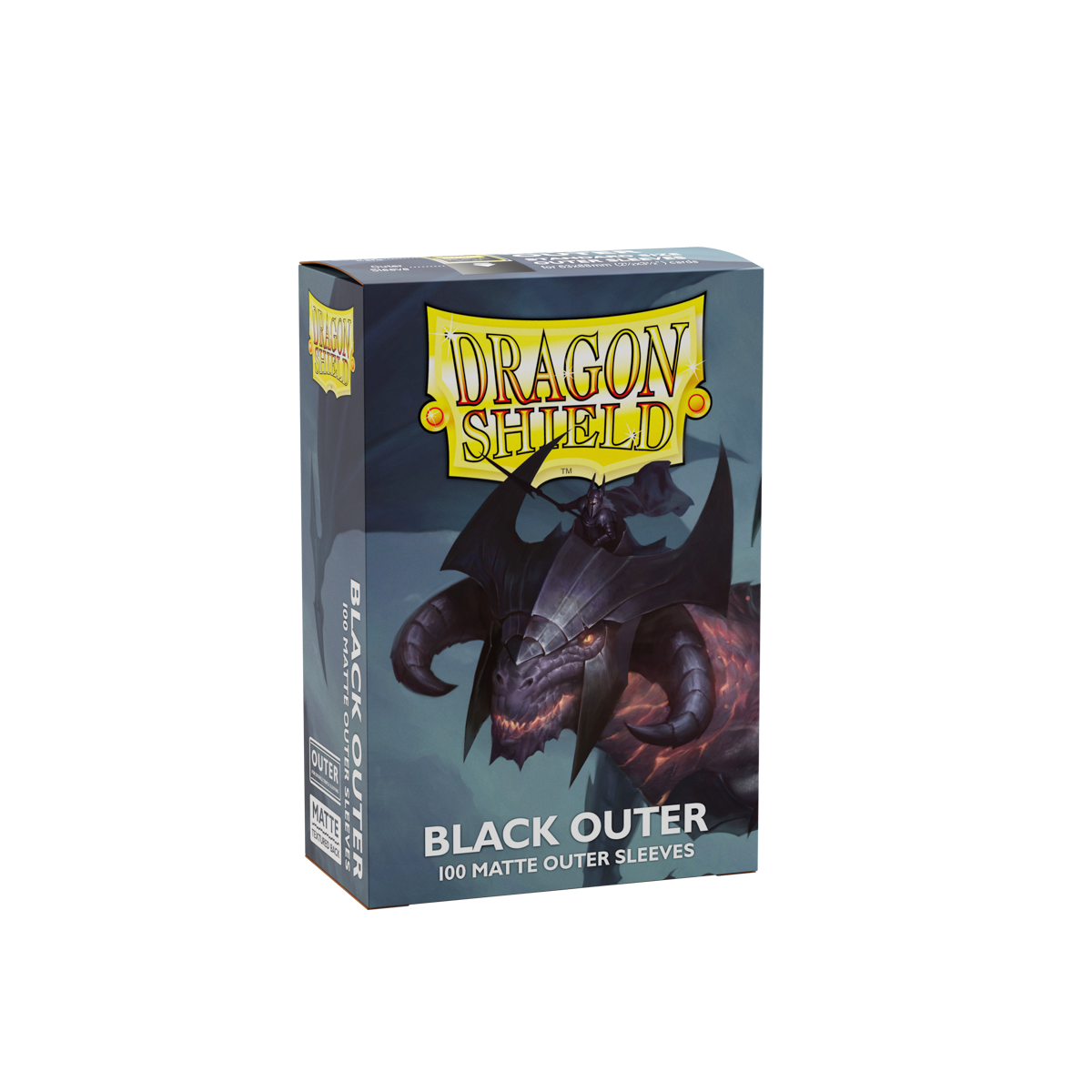 Dragon Shield: 100ct Outer Sleeves - Matte Black (Standard)