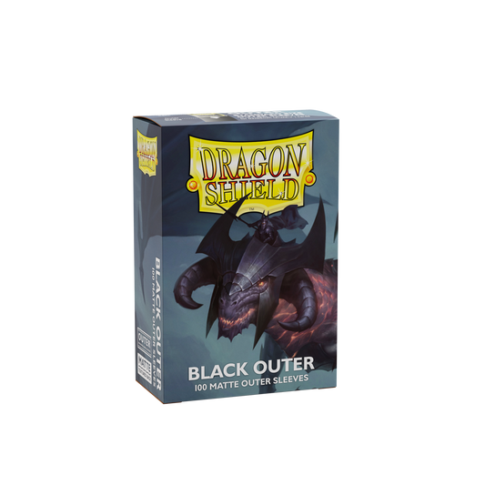 Dragon Shield: 100ct Outer Sleeves - Matte Black (Standard)