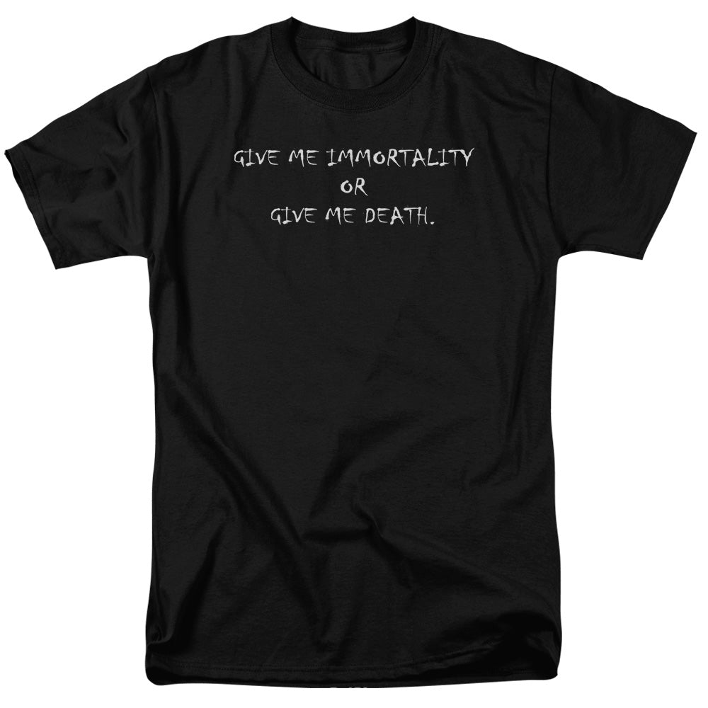 Immortality Or Death Mens T Shirt Black Officially Licensed
