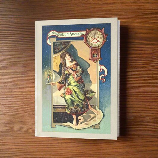 "A Halloween Shadow" Antique Greeting Card