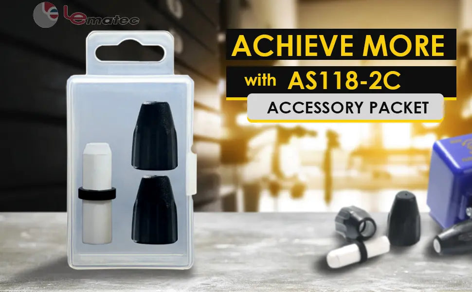 LE LEMATEC AS118-2C Professional Sandblaster Gun Accessory Kit with Ceramic Tip - Heavy-Duty Replacement Parts Set