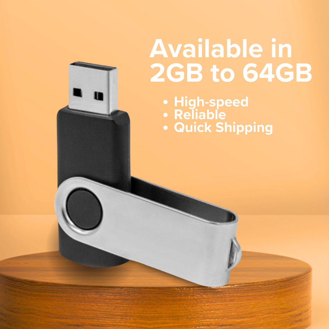 Unprinted Swivel SWM Style USB Flash Drive 3.1