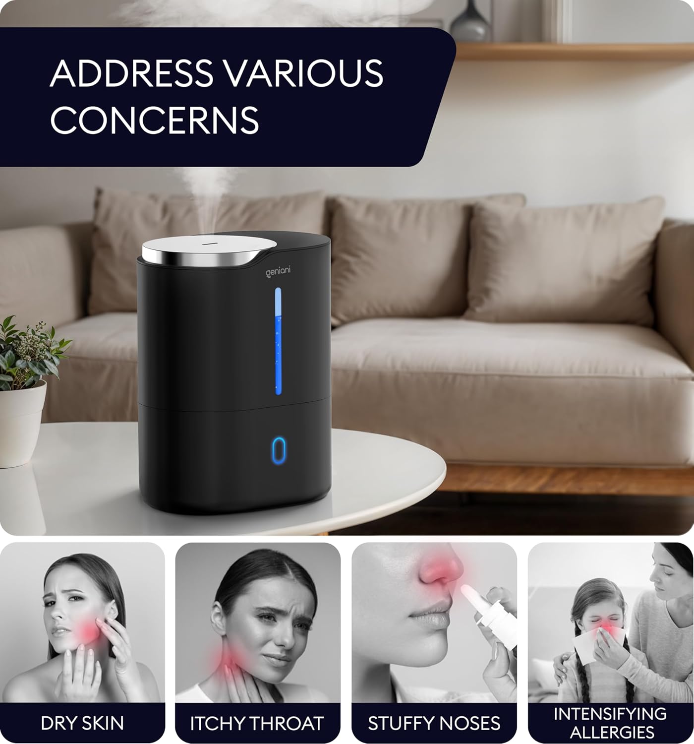 Humidifier Huron 4L, Black