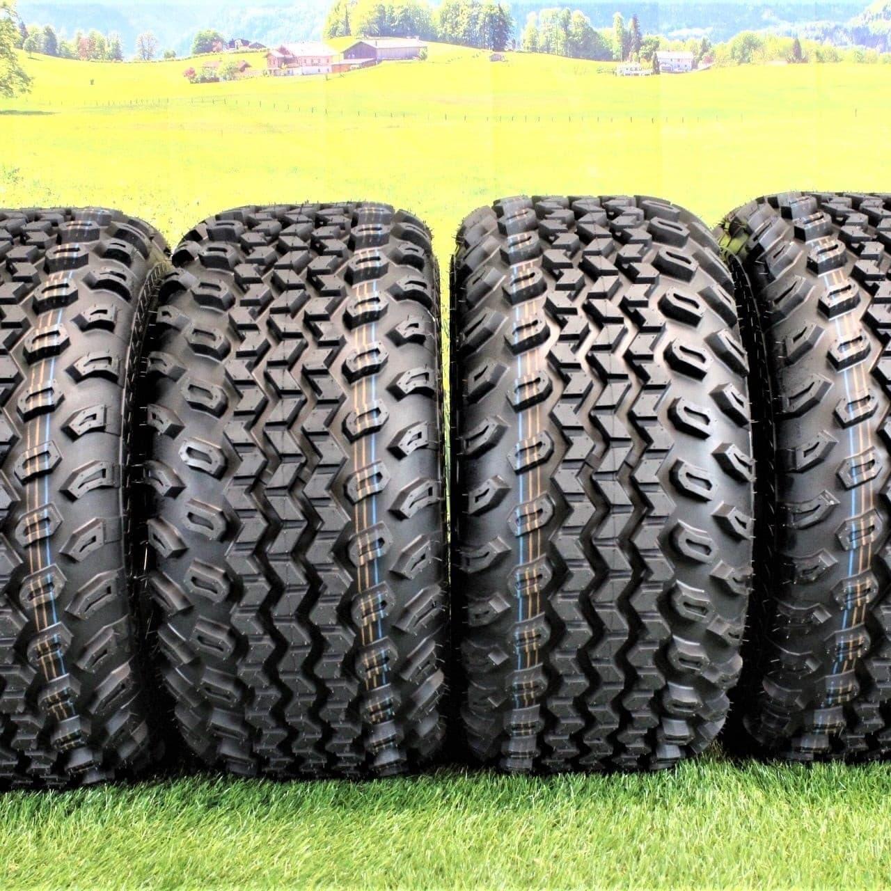 (Qty: 1) 23x10.50-12 4 Ply Golf/ATVUTV/RTV Tires & Charcoal Grey Wheels ATW-013