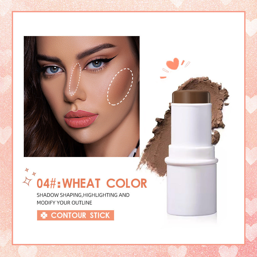 QIBEST Multifunctional Makeup Stick Highlighter Blush Contouring Balm Lip Stick Rouge Pen Lipstick