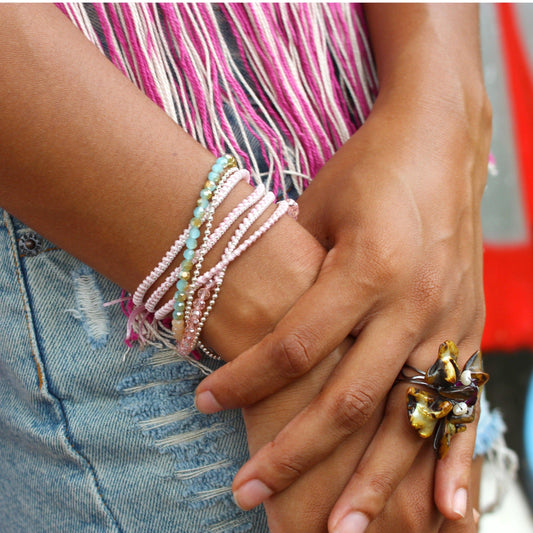 Anita Bead and Chain Wrap Bracelet | Necklace Assorted - Thailand