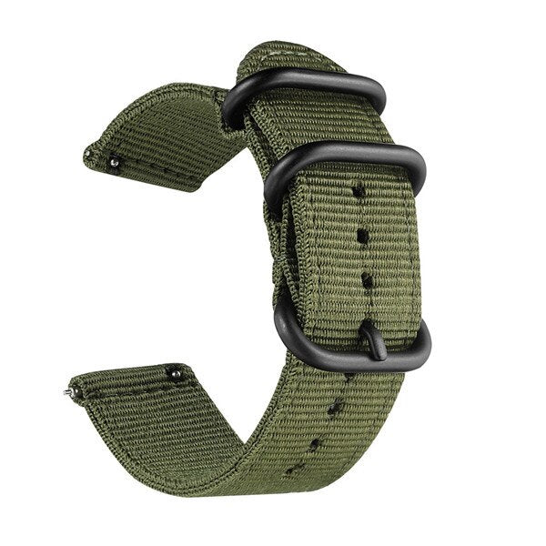 Nylon canvas wrist Strap for Xiaomi huami Amazfit Bip Stratos 2/2S PACE GTR 42/47MM Watch Band for Samsung Gear S3 S2 bracelet