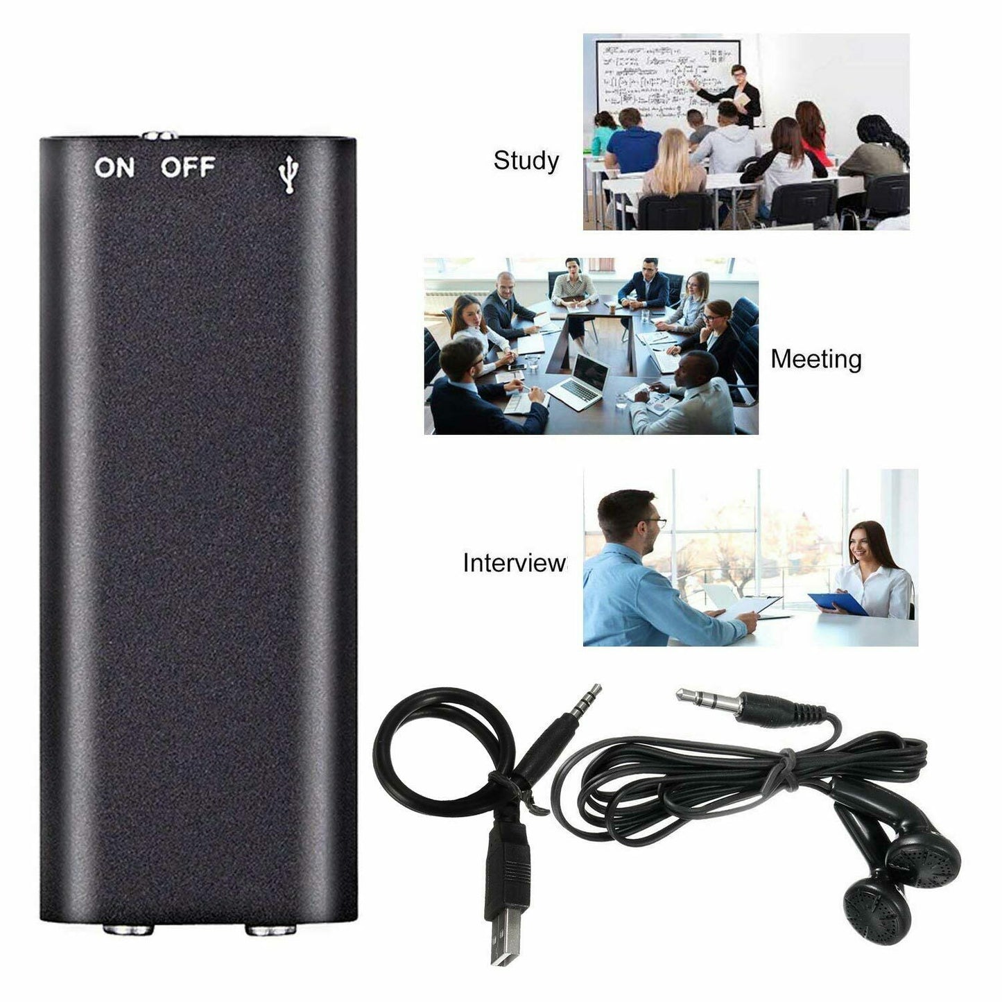 X2 Conference Recording Pen Mp3 Ai Intelligent High-Definition Noise Reduction Recording Pen