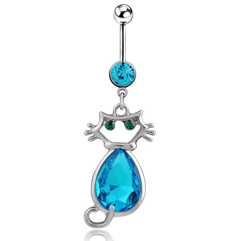 Navel Ring Creative Bat Bee Navel Buckle Navel Ring Body Piercing Jewelry