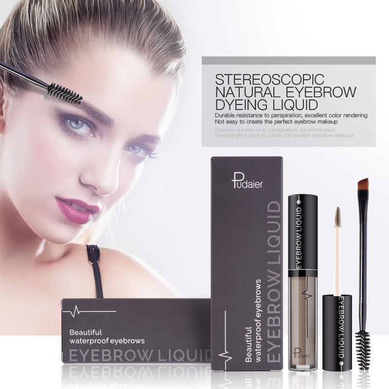 Pudaier 24Hour Waterproof Non-Fading Eyebrow Liquid Semi-Permanent Magic Eyebrow Cream