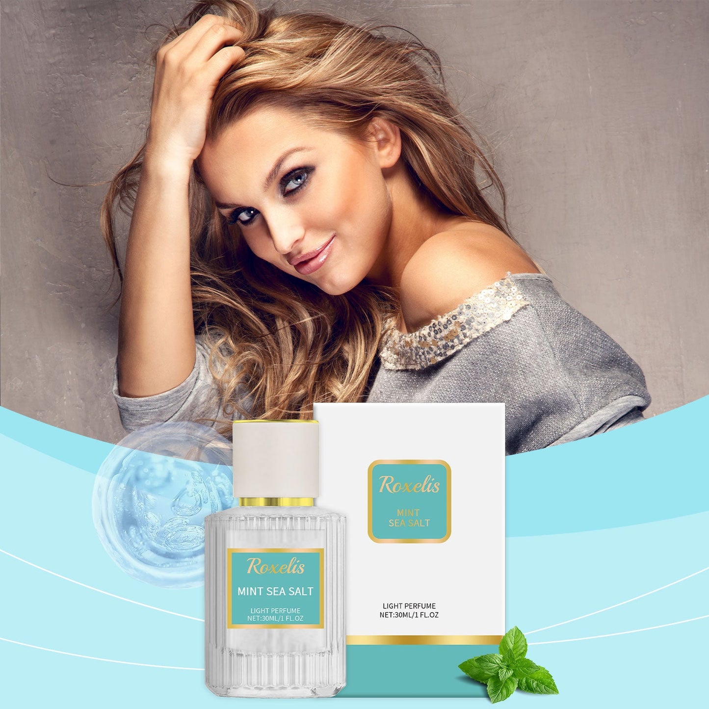 Mint Sea Salt Perfume Mild Fresh Elegant Tone Ear And Wrist Lasting Fragrance Elegant Date Fragrance Perfume
