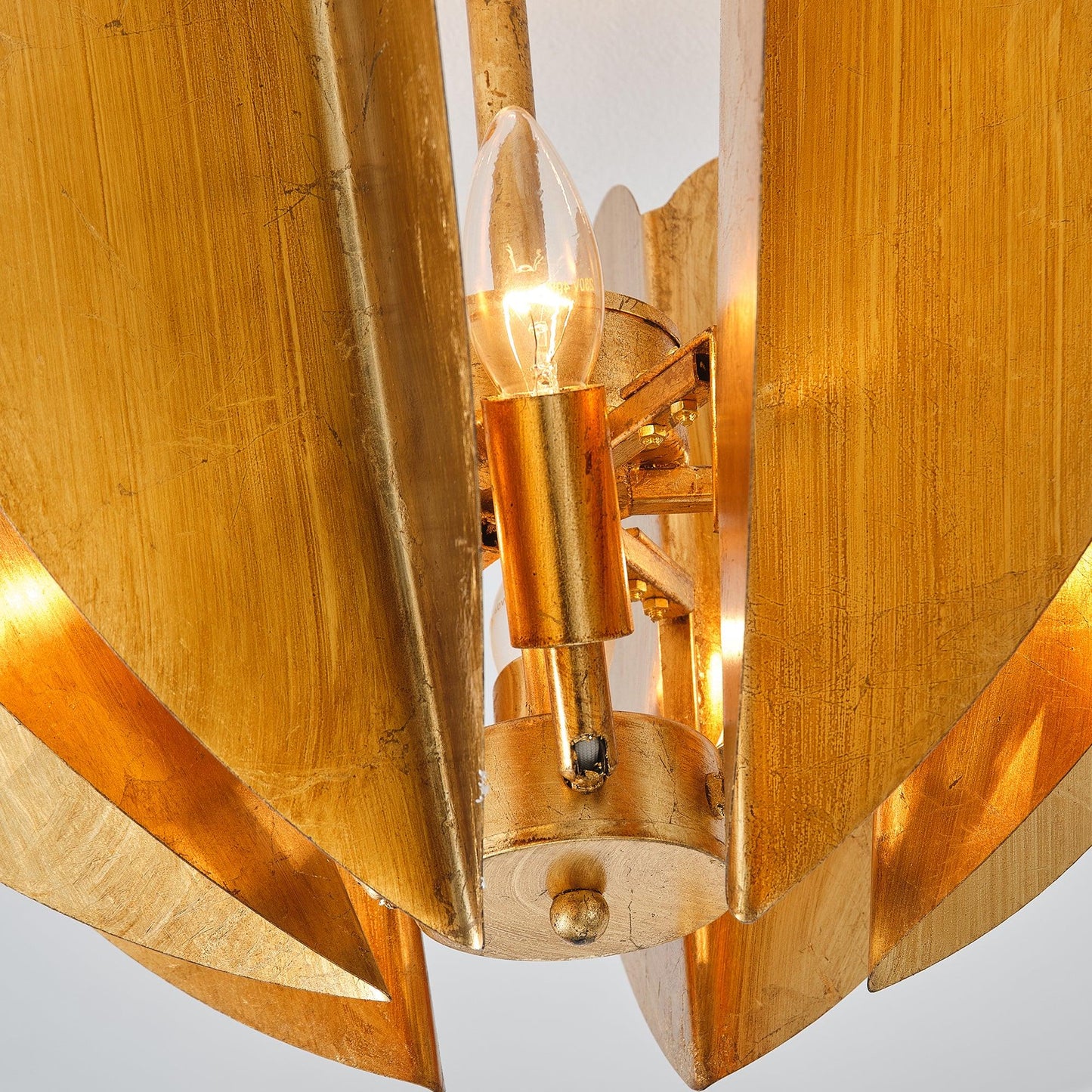 Elvira Farmhouse Gold Hexagonal Ceiling Light