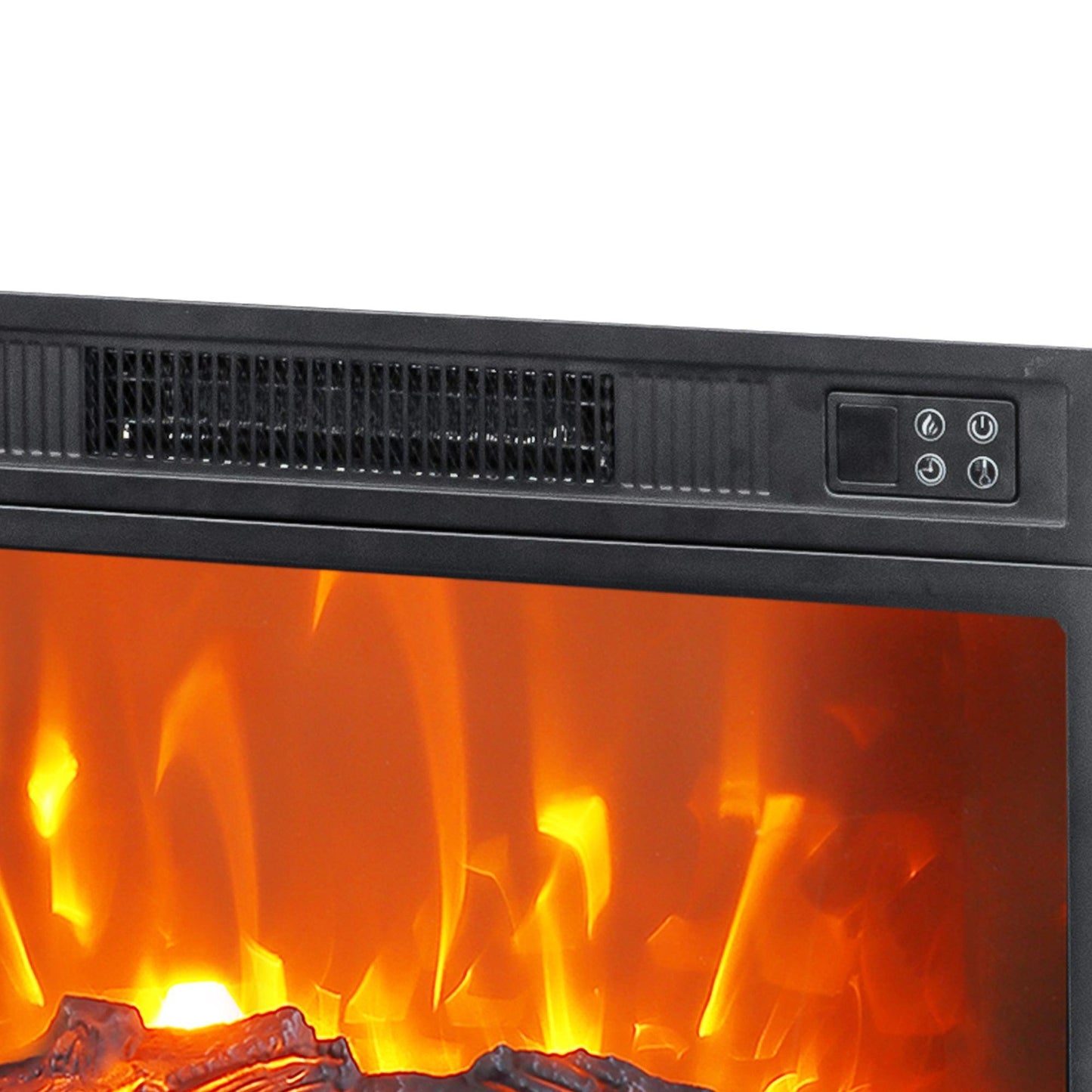 18" Modern Black Insert Electric Fireplace