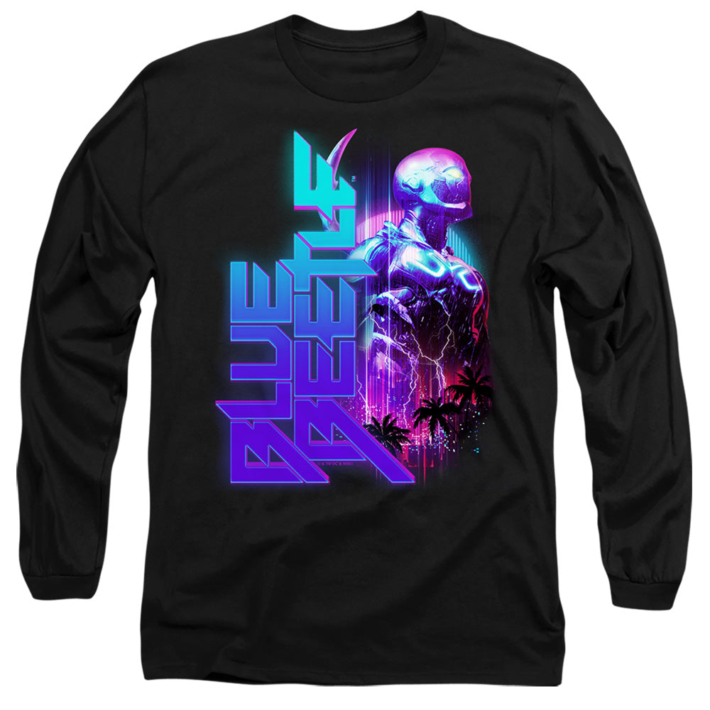Blue Beetle (2023) Lightning Mens Long Sleeve Shirt Black Officially Licensed