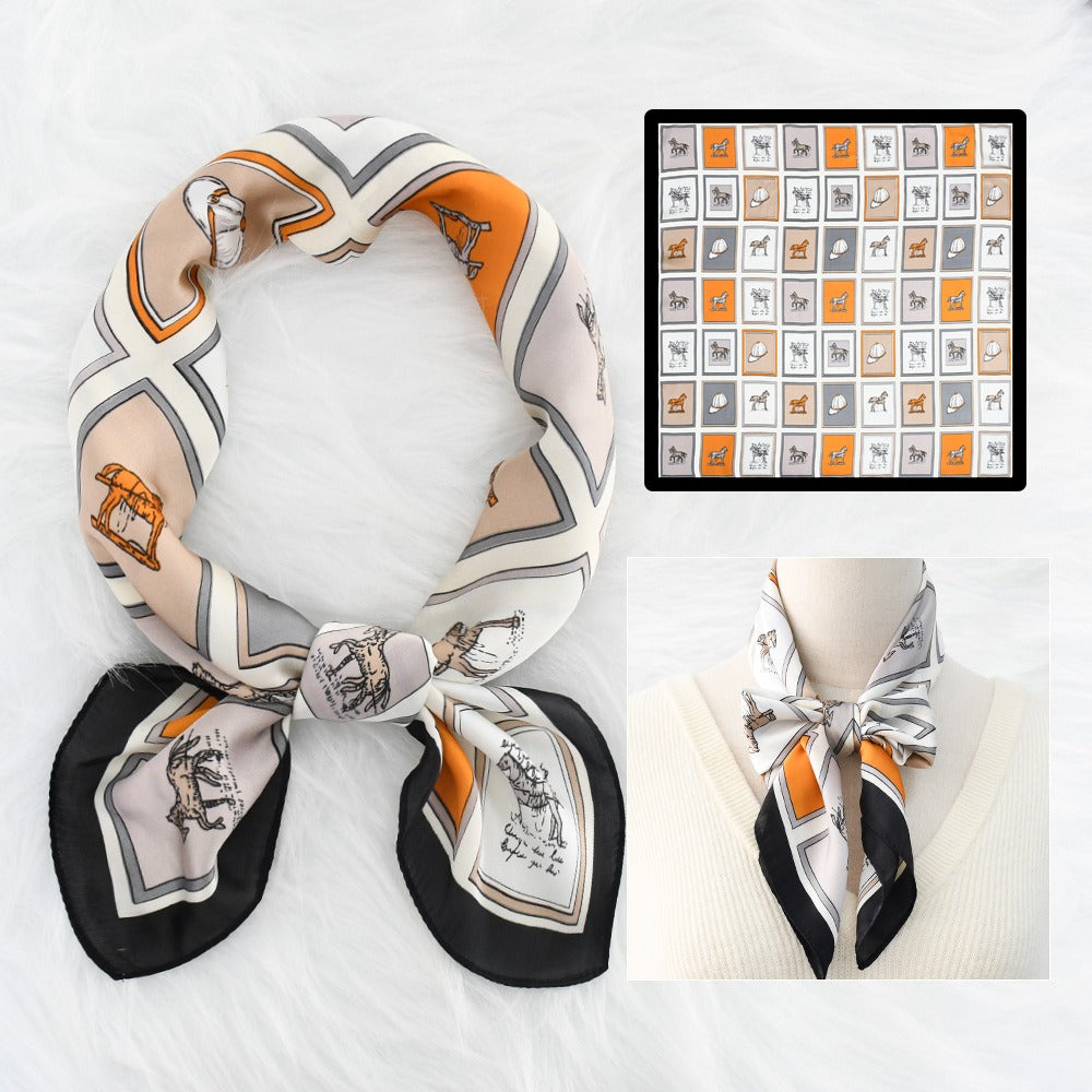 Silk Scarf Women's Sunscreen Beach Imitation Silk Versatile Silk Scarf Neckband