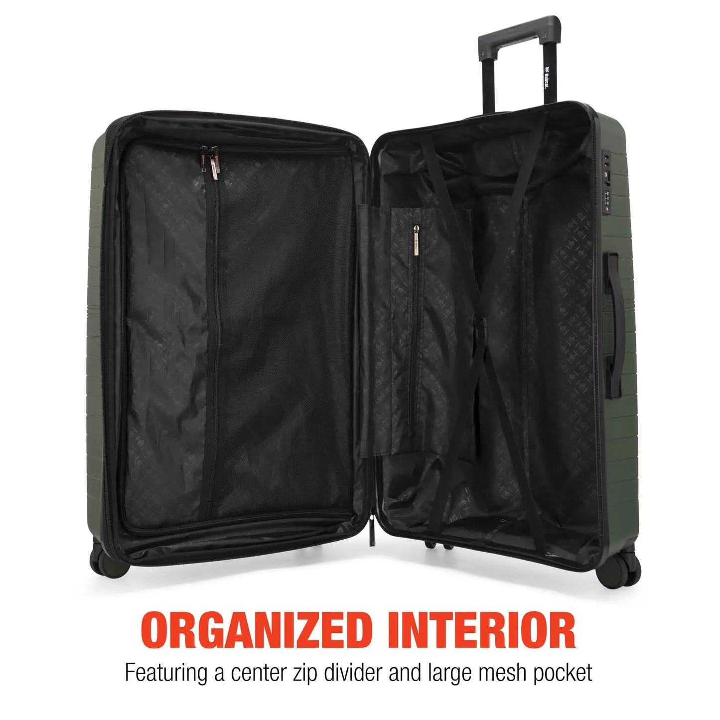 Excavator 3 Piece Expandable Tough Luggage Set