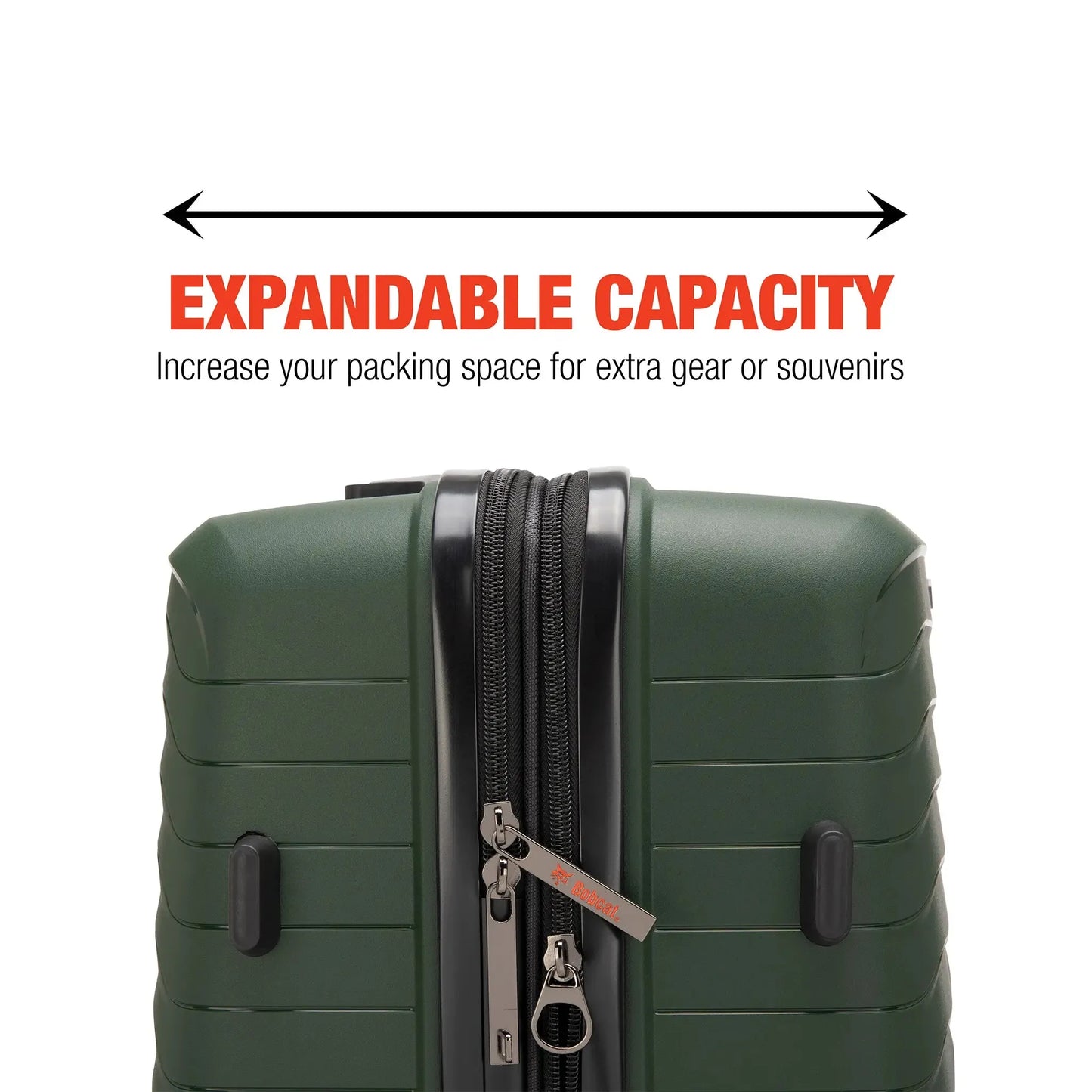 Excavator 3 Piece Expandable Tough Luggage Set