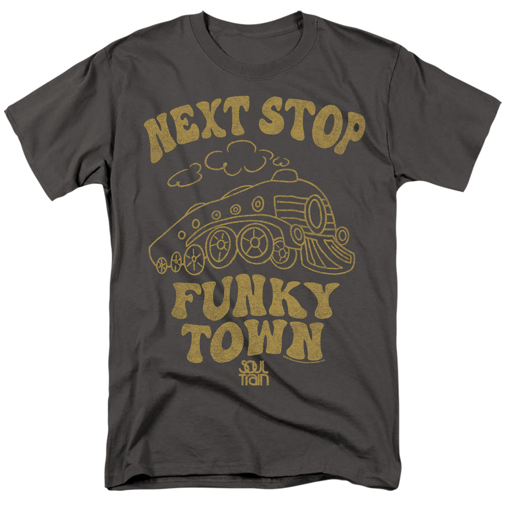 Bet Soul Train Next Stop Mens T Shirt Charcoal Officially Licensed