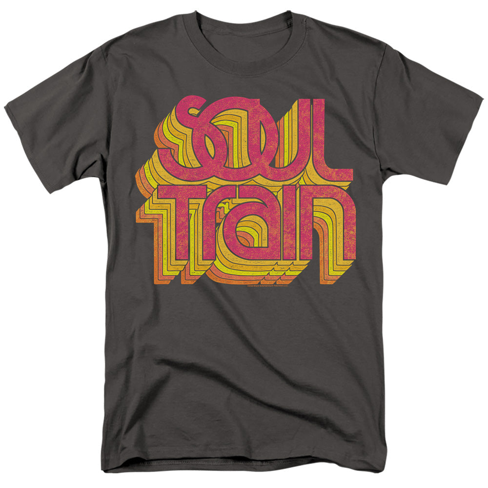Bet Soul Train Vibing Logo Mens T Shirt Charcoal Officially Licensed