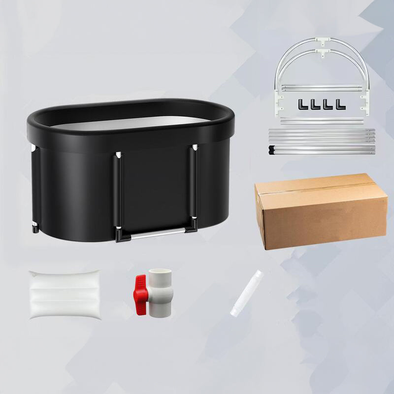 Portable multi-layer outdoor cold immersion bathtub for athletes' recovery, foldable for family use.