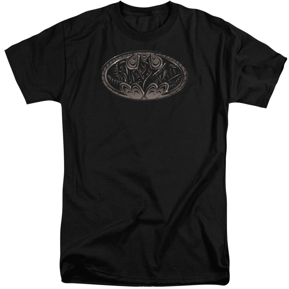 Batman Bio Mech Bat Shield Mens Tall T Shirt Black Officially Licensed