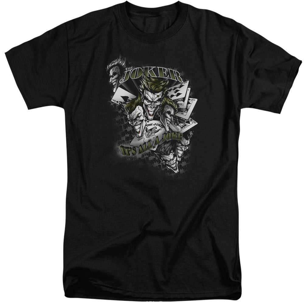 Batman Its All A Joke Mens Tall T Shirt Black Officially Licensed