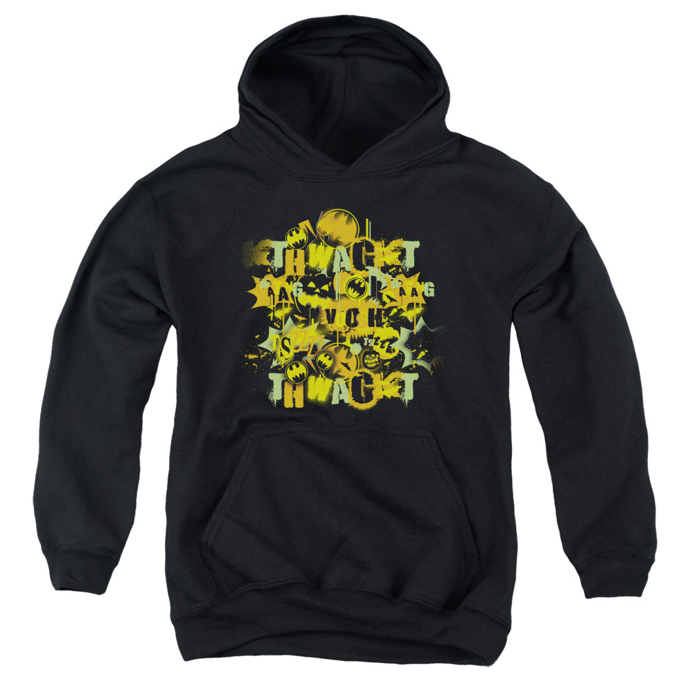 Batman Halloween Knight Sounds Kids Youth Hoodie Black Officially Licensed