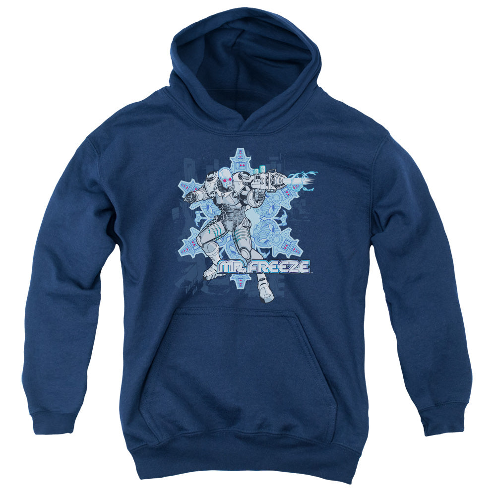 Batman Mr Freeze Kids Youth Hoodie Navy Blue Officially Licensed