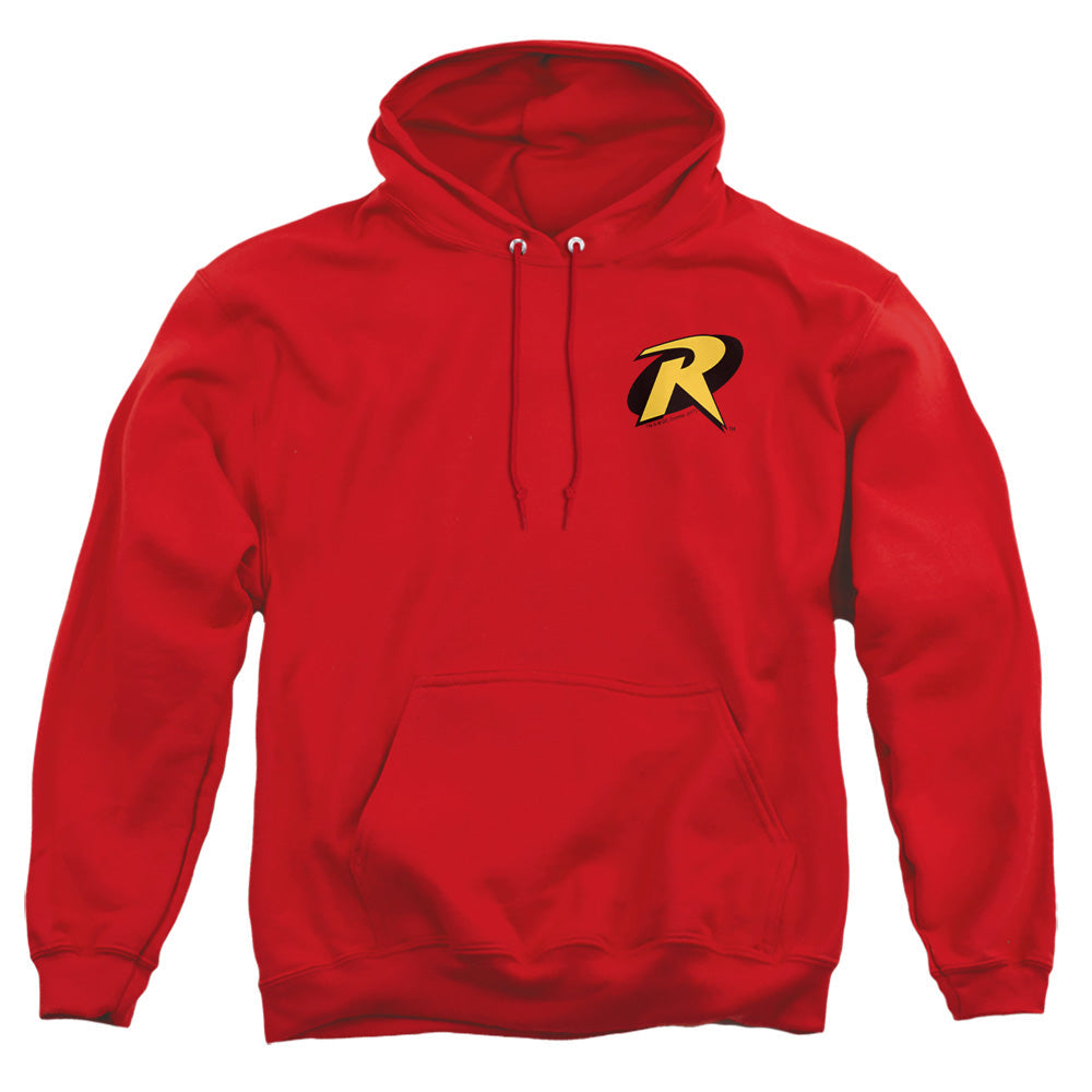 Batman Robin Logo Mens Hoodie Red Officially Licensed